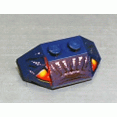 Part 47759pb03 Dark Blue Wedge 2 x 4 Triple with Angler Fish Face Pattern 